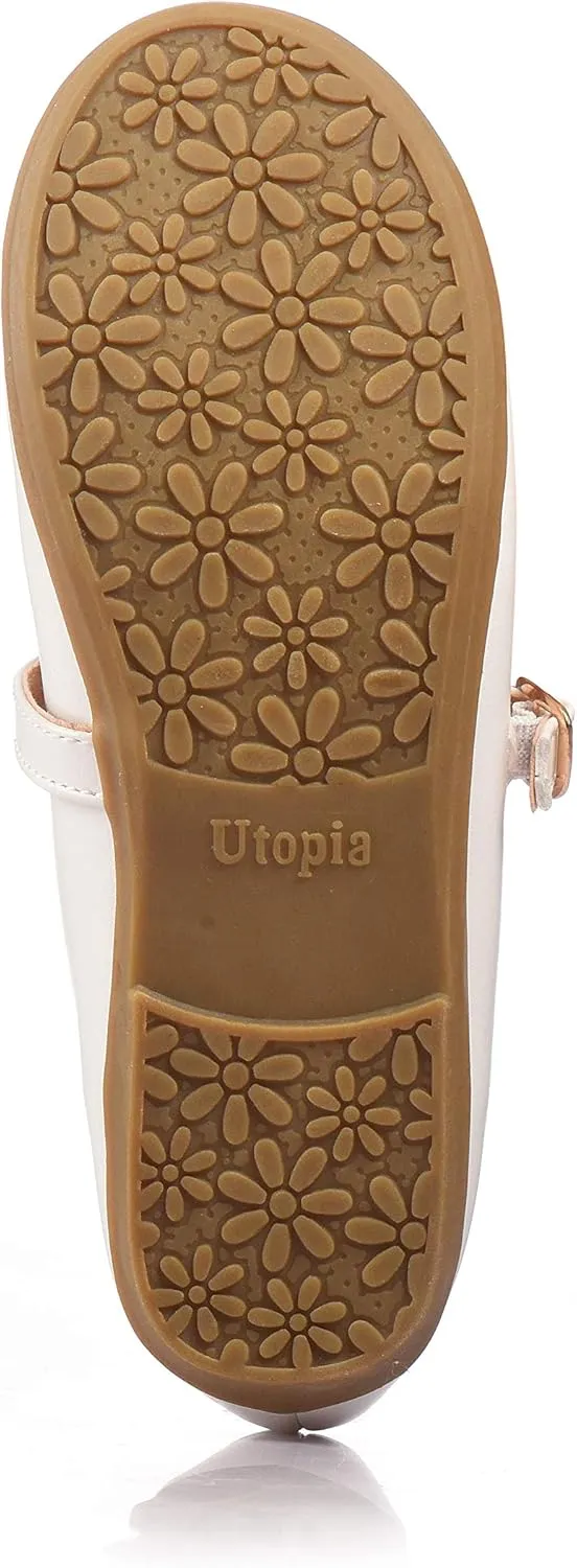 Nova Utopia Toddler Little Girls Dress Ballet Mary Jane Bow Flat Shoes