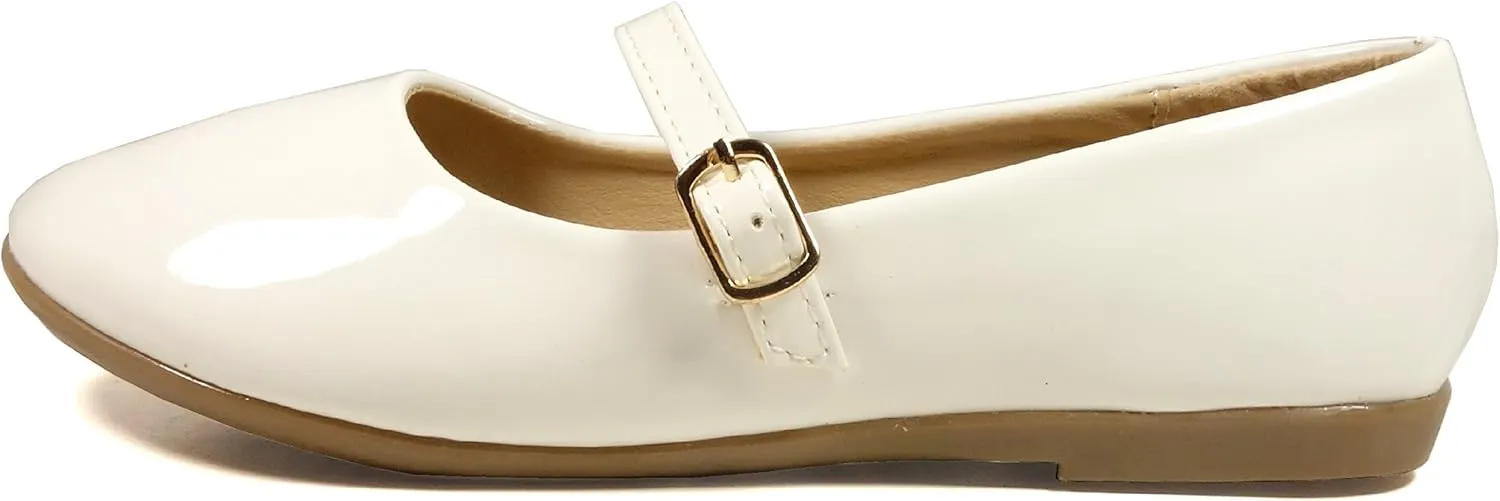 Nova Utopia Toddler Little Girls Dress Ballet Mary Jane Bow Flat Shoes