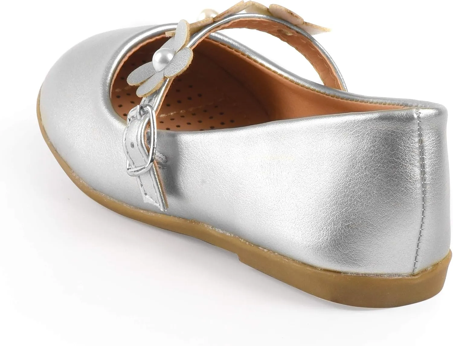 Nova Utopia Toddler Little Girls Flower Girl Dress Ballet Mary Jane Bow Flat Shoes