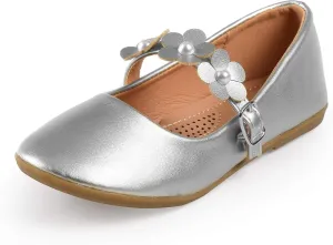 Nova Utopia Toddler Little Girls Flower Girl Dress Ballet Mary Jane Bow Flat Shoes