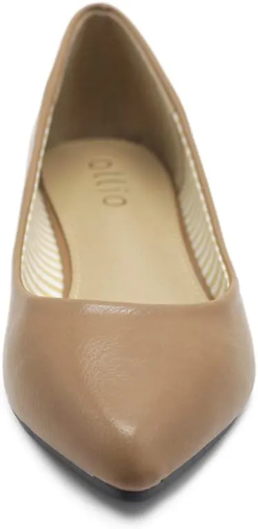 Ollio Women's Ballet Shoe Comfort Basic Light Multi Color Flat