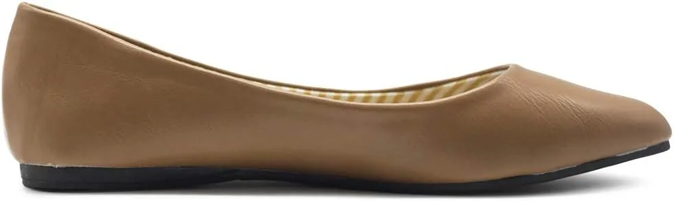 Ollio Women's Ballet Shoe Comfort Basic Light Multi Color Flat