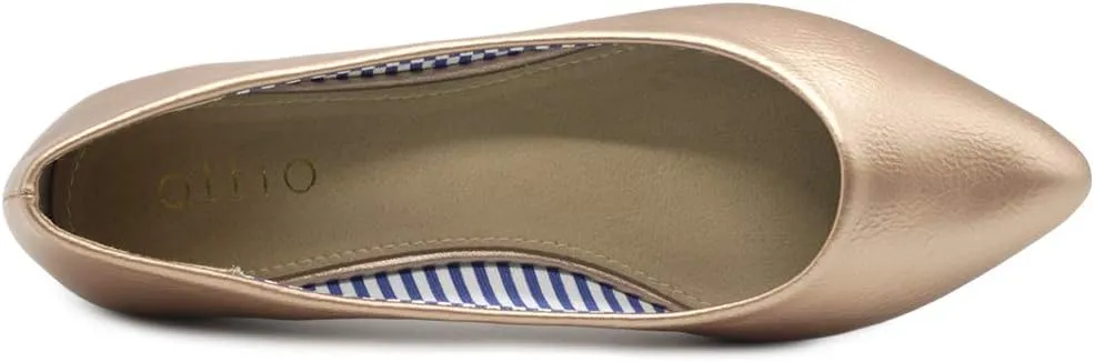 Ollio Women's Ballet Shoe Comfort Basic Light Multi Color Flat