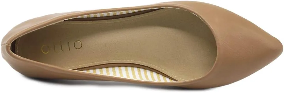 Ollio Women's Ballet Shoe Comfort Basic Light Multi Color Flat