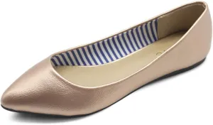 Ollio Women's Ballet Shoe Comfort Basic Light Multi Color Flat