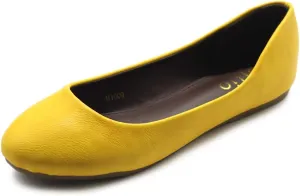 Ollio Women's Shoe Ballet Basic Light Comfort Low Heel Flat