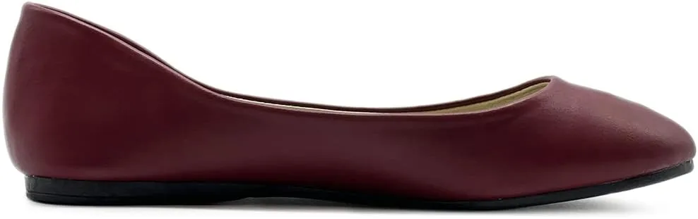 Ollio Women's Shoe Ballet Basic Light Comfort Low Heel Flat