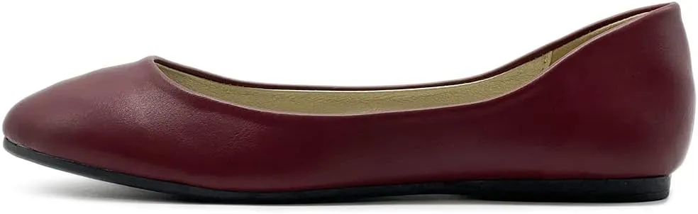Ollio Women's Shoe Ballet Basic Light Comfort Low Heel Flat