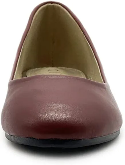 Ollio Women's Shoe Ballet Basic Light Comfort Low Heel Flat