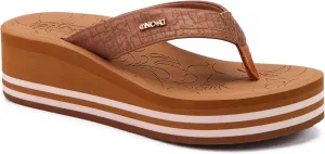 ONCAI Women’s Platform Flip Flops Trendy Dressy Womans Summer Sandals with Comfortable Flatform Arch Support Walking Outdoor Rubber Soles (US Size 5-11)