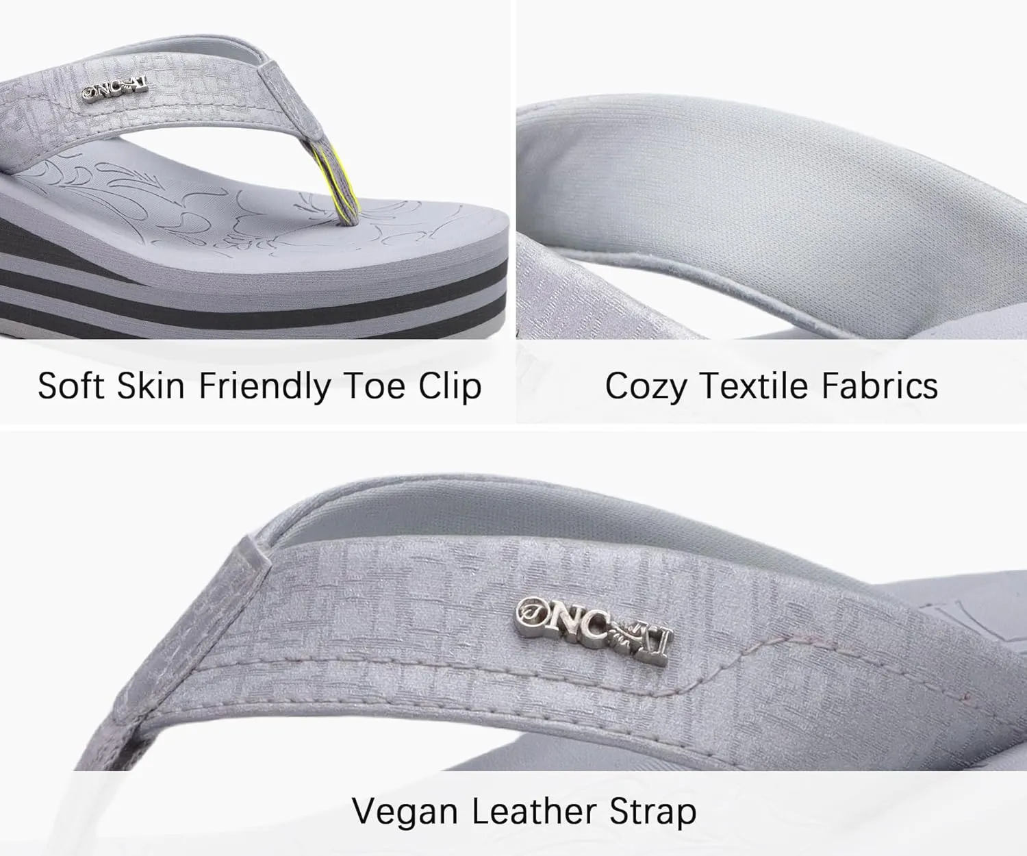 ONCAI Women’s Platform Flip Flops Trendy Dressy Womans Summer Sandals with Comfortable Flatform Arch Support Walking Outdoor Rubber Soles (US Size 5-11)