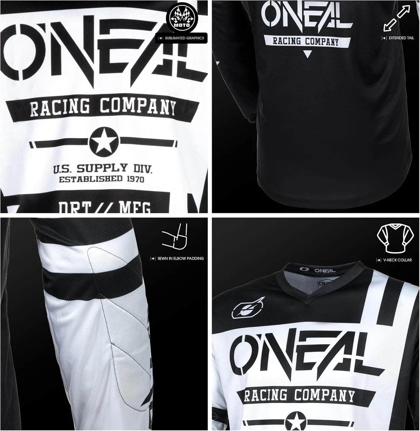 O'NEAL Element V.24 Jersey Men's Warhawk Black/White L