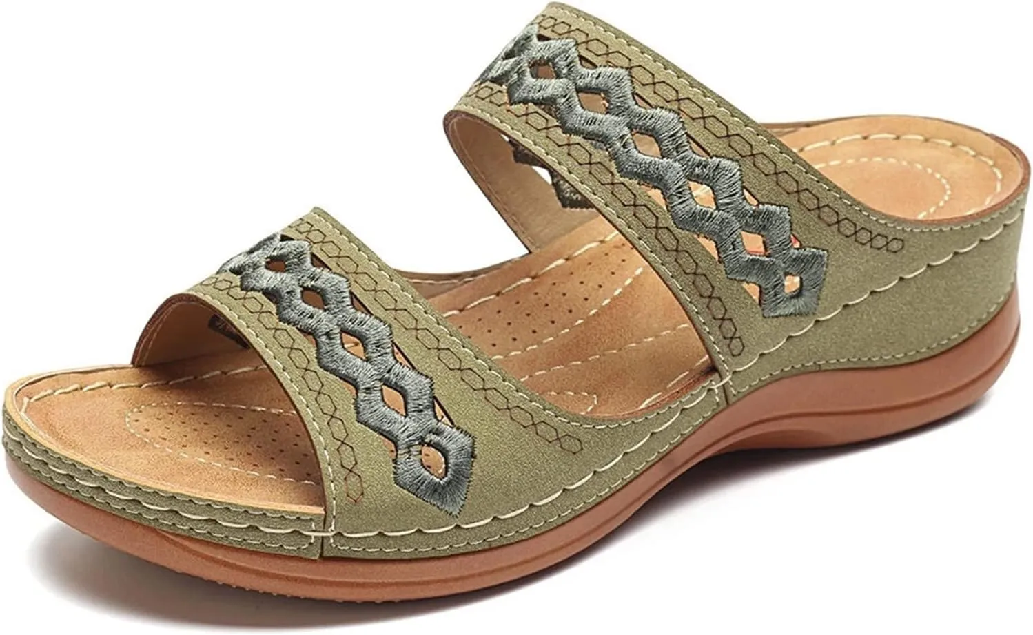 Orthopedic Sandals for Women with Arch Support Fashion Breathable Hollow Sandals Anti Slip Summer Flats Shoes