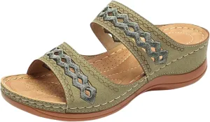 Orthopedic Sandals for Women with Arch Support Fashion Breathable Hollow Sandals Anti Slip Summer Flats Shoes