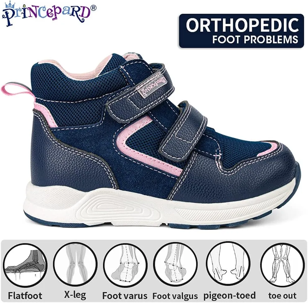 Orthopedic Shoes for Toddlers and Kids,High-top Corrective Sneakers for Boys and Girls with Arch and Ankle Support,Non-Slip Soles