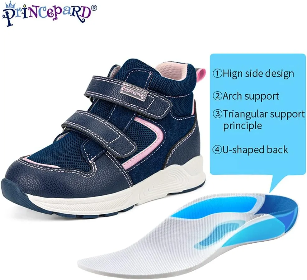Orthopedic Shoes for Toddlers and Kids,High-top Corrective Sneakers for Boys and Girls with Arch and Ankle Support,Non-Slip Soles