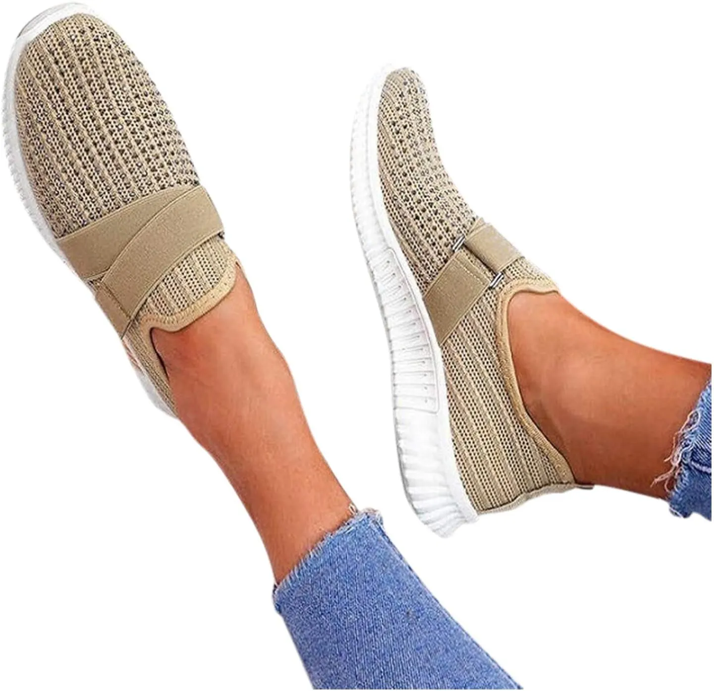 Orthopedic Shoes for Women Slip On Walking Shoes with Arch Support Breathable Lightweight Running Sneakers