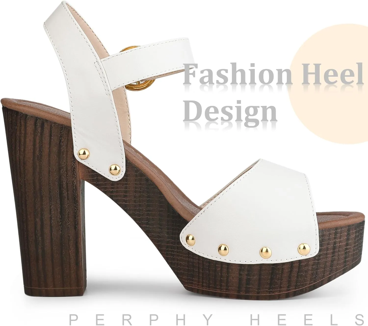 Perphy Platform Heels Slingback Chunky High Heel Sandals for Women