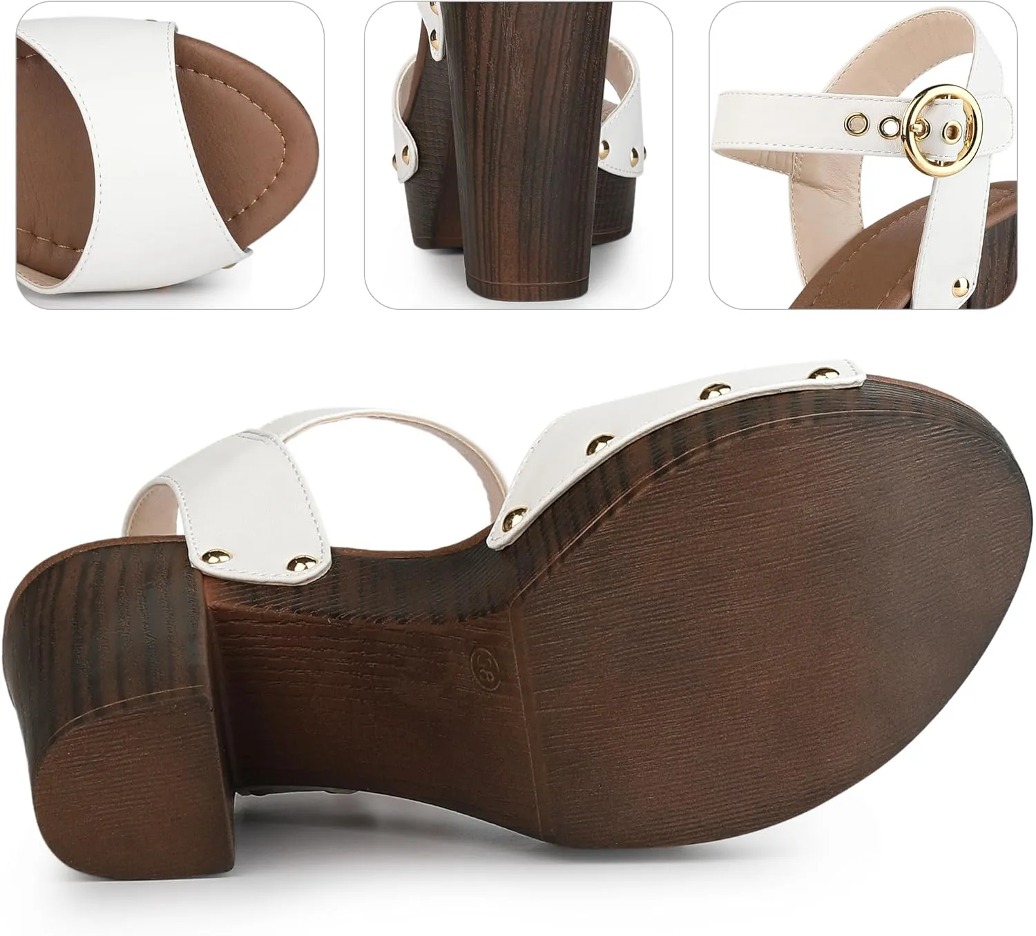 Perphy Platform Heels Slingback Chunky High Heel Sandals for Women