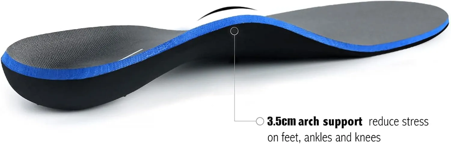 Plantar Fasciitis Feet Insoles Arch Supports Orthotics Inserts Relieve Flat Feet, High Arch (Mens 9-9 1/2 | Womens 11-11 1/2)