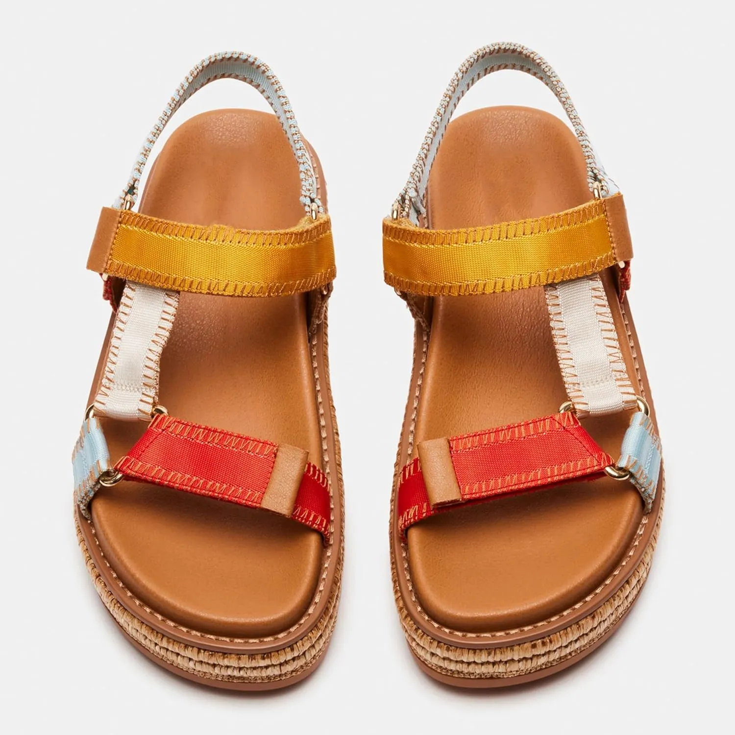 Platform Sandals for Women Sandals Cute And Stylish Open Toe Raffia Sandals Womens Slip On Casual Shoes