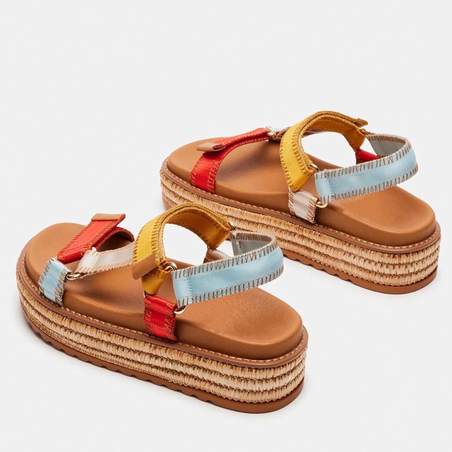Platform Sandals for Women Sandals Cute And Stylish Open Toe Raffia Sandals Womens Slip On Casual Shoes