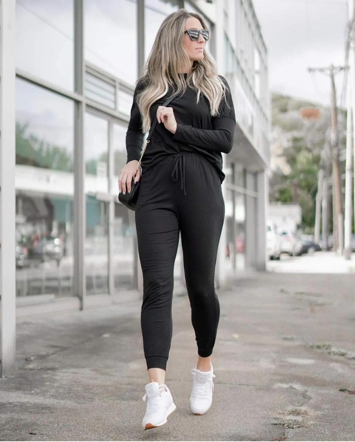 PRETTYGARDEN Women's Spring Fall 2 Piece Lounge Outfit Long Sleeve Crewneck Pullover Tops High Waisted Pants Set Tracksuit