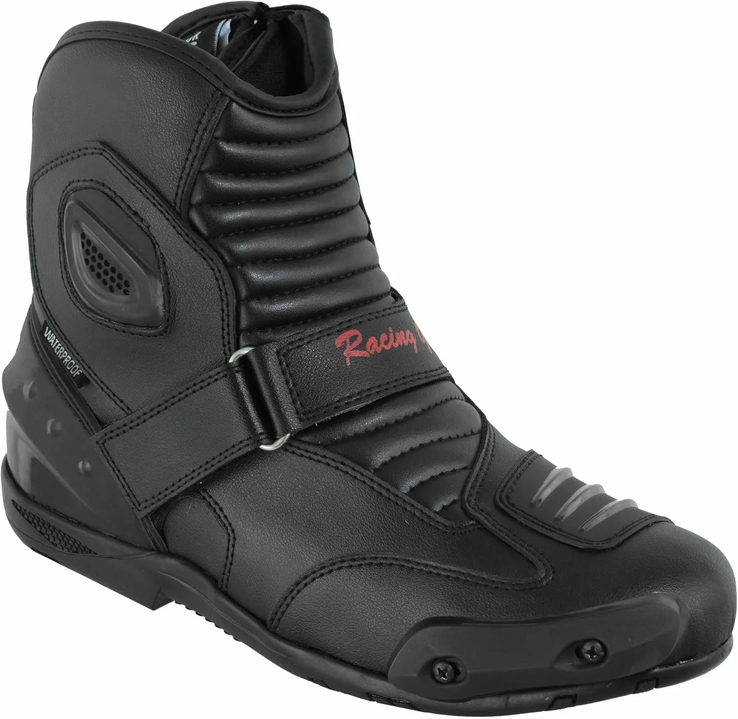 PROFIRST Short Ankle Leather Motorbike boots for men Motorcycle boots Protective Shoes for Riders - CE Approved