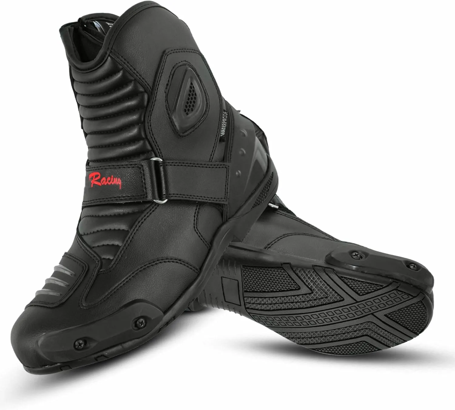 PROFIRST Short Ankle Leather Motorbike boots for men Motorcycle boots Protective Shoes for Riders - CE Approved