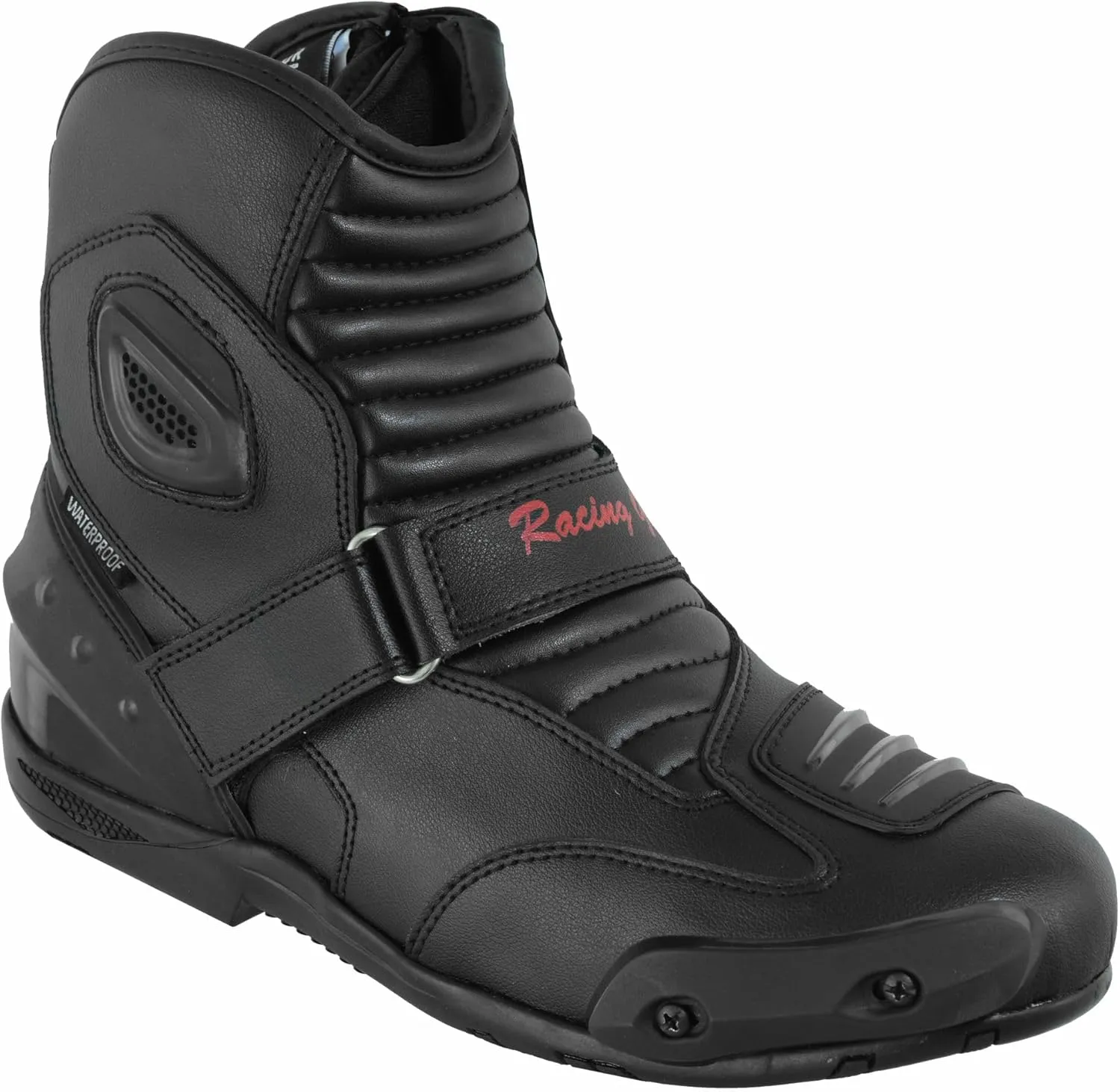 PROFIRST Short Ankle Leather Motorbike boots for men Motorcycle boots Protective Shoes for Riders - CE Approved