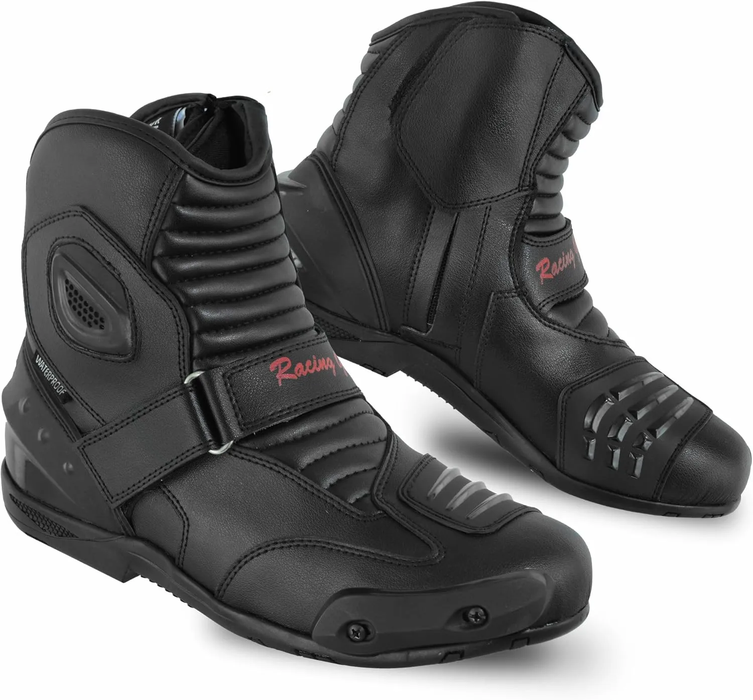 PROFIRST Short Ankle Leather Motorbike boots for men Motorcycle boots Protective Shoes for Riders - CE Approved