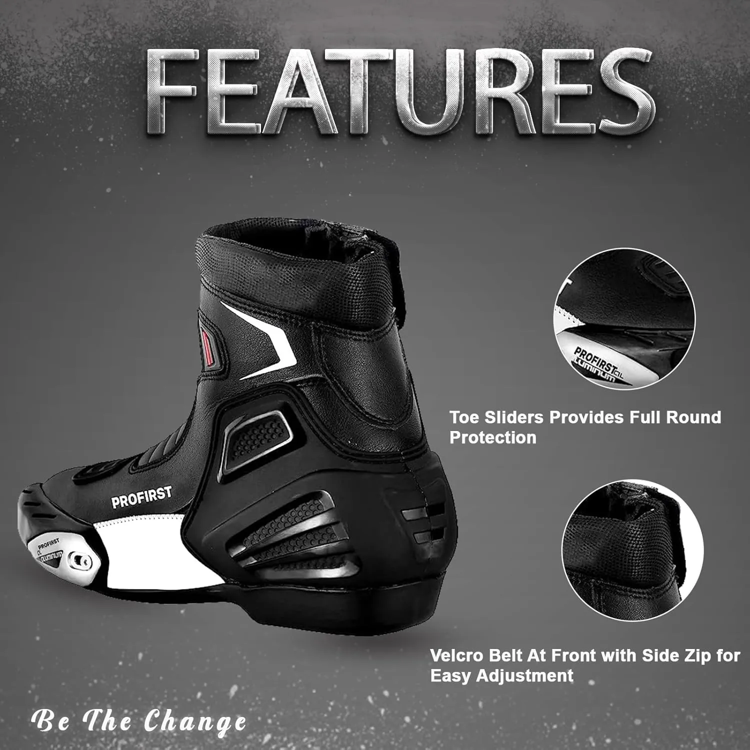PROFIRST Waterproof Motorbike Boots Motorcycle Armoured Short Ankle Shoes Crash Protection Protective Comfortable Racing Touring Sports Safety