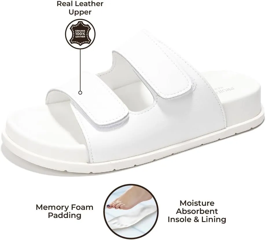 Project Cloud Platform Sandals Women Footwear - Comfortable Summer Slides Memory foam Insole with Adjustable Straps - Casual Wear Womens Sandals (Sharl)