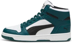 PUMA Men's Rebound Layup Mid Shoes Sneaker, Dark Myrtle-Black-White, 13