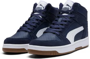 PUMA Men's Rebound Layup Mid Shoes Sneaker, Navy-White, 9