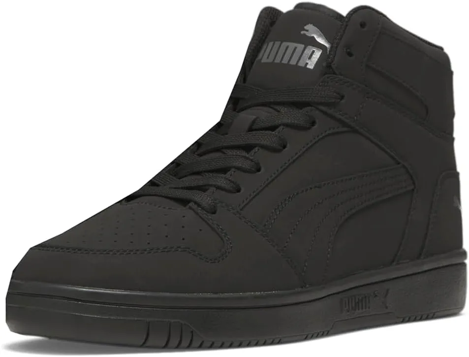 Puma Mens Rebound Layup Nubuck High Sneakers Shoes Casual - Black