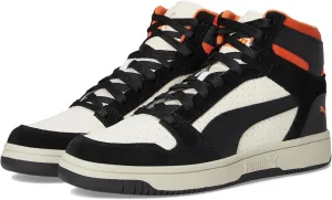PUMA Men's Rebound Layup Sneakers, Alpine Snow Black/Maple Syrup, 11.5