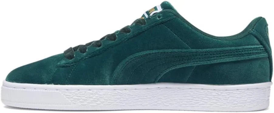 Puma Womens Basket Classic Velvet Lace Up Sneakers Shoes Casual - Green