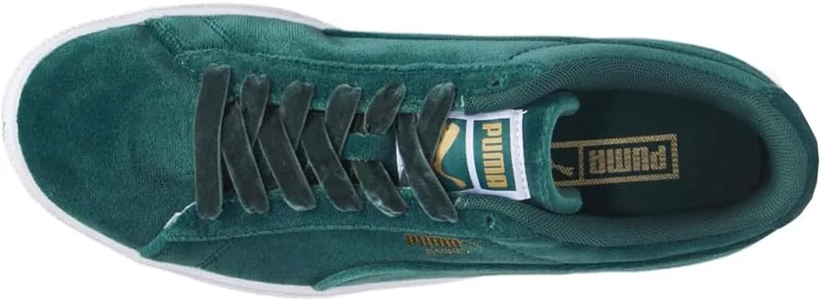 Puma Womens Basket Classic Velvet Lace Up Sneakers Shoes Casual - Green