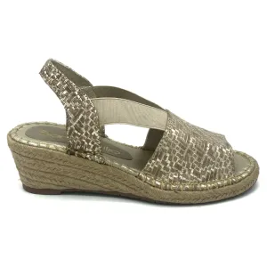 "Maribel" Leather Wedge Espadrilles