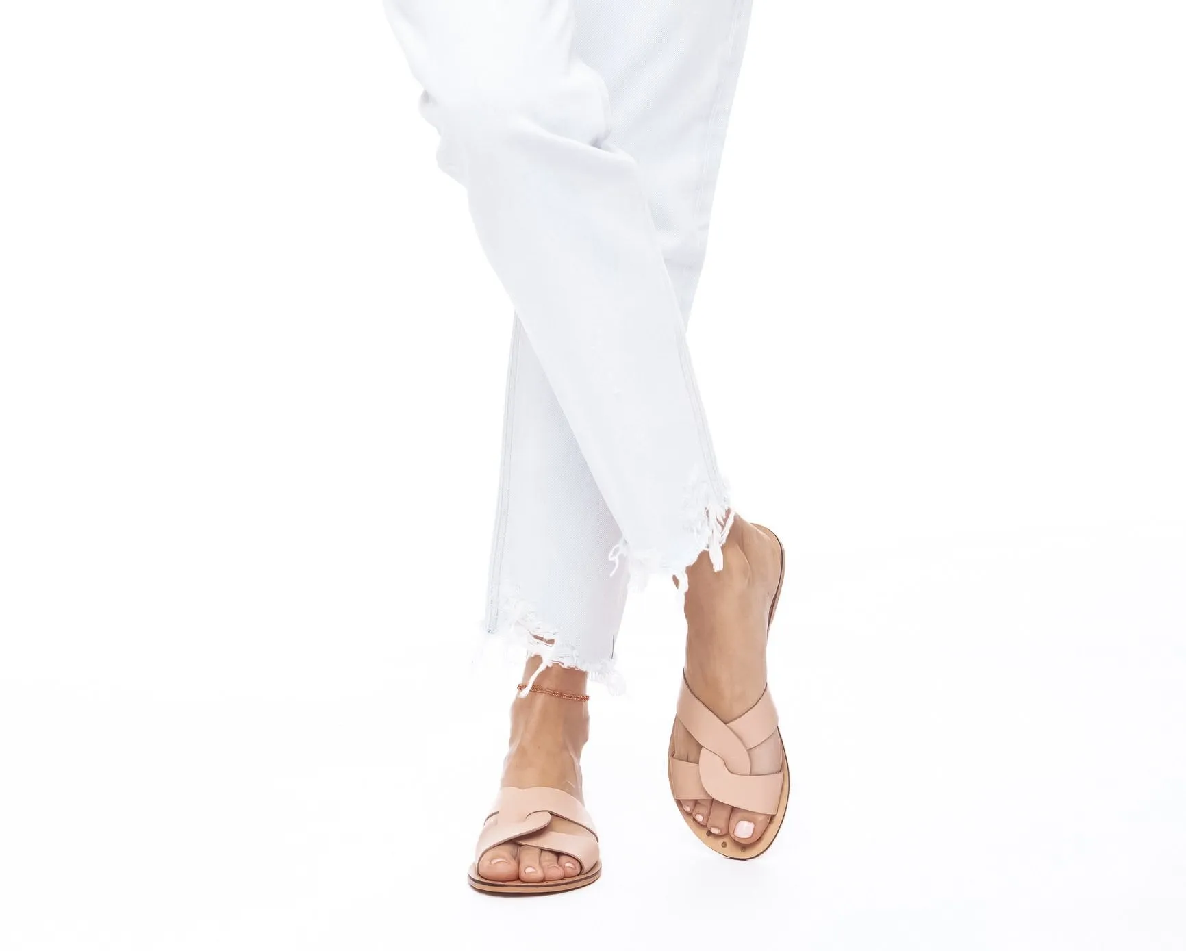 Reliable service - Ibiza Leather Sandals - Highly intuitive Pastel Rose