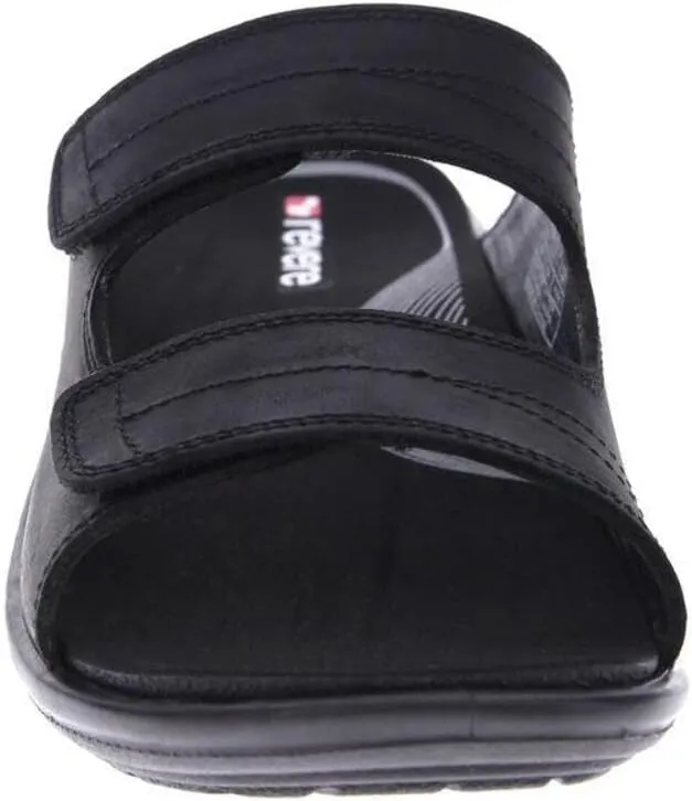 Revere Durban Men's Leather Sandals - Adjustable Two-Strap Design with Removable Comfort Footbed with Arch Support that allows Custom Orthotics