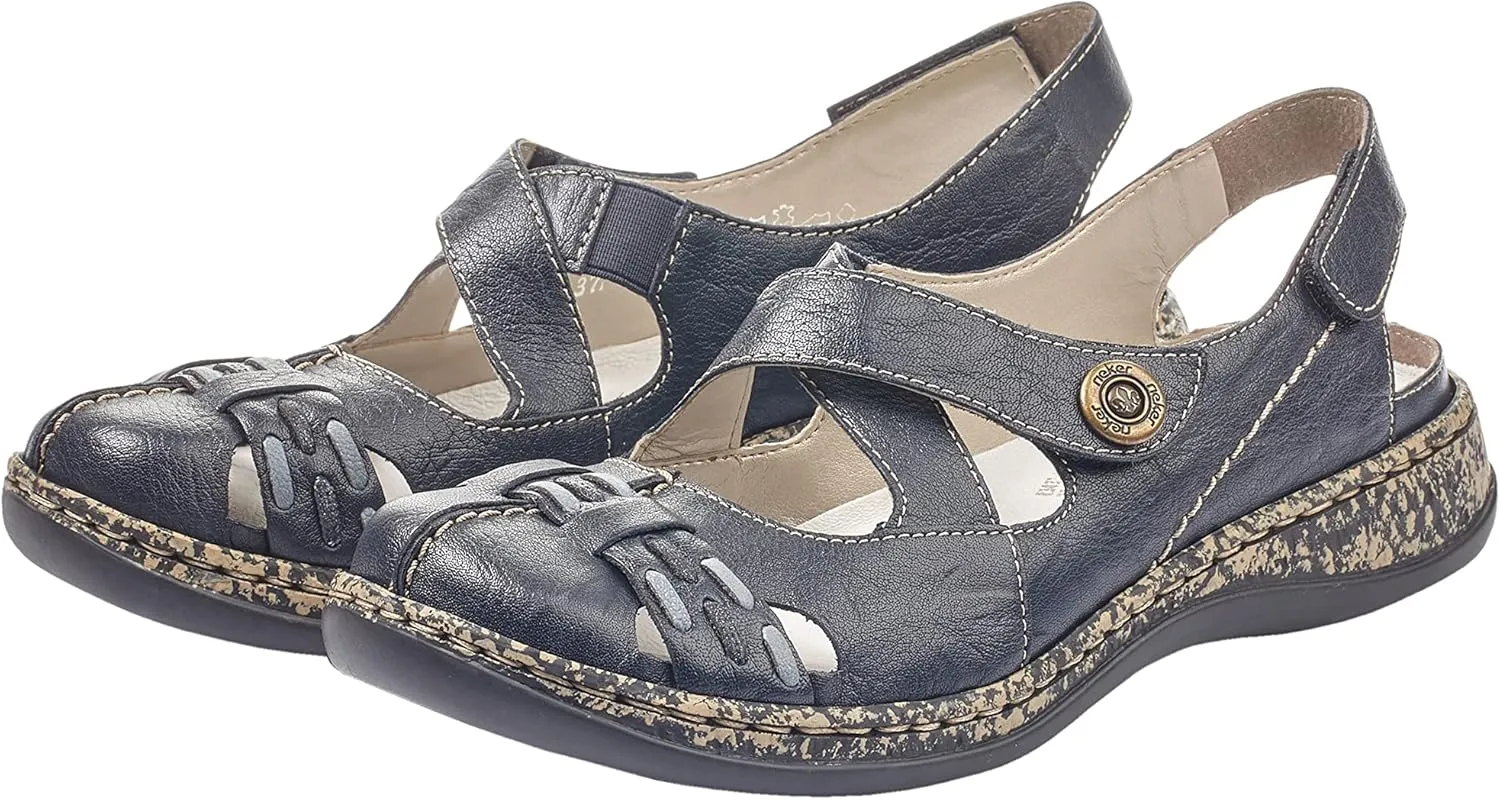 Rieker Women's Closed Toe Ballet Flats, 8 US