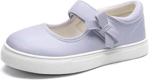 Rihero Girls Sneakers Kids School Uniform Mary Jane Shoes Casual Walking Shoes for Toddler Little Big Kids