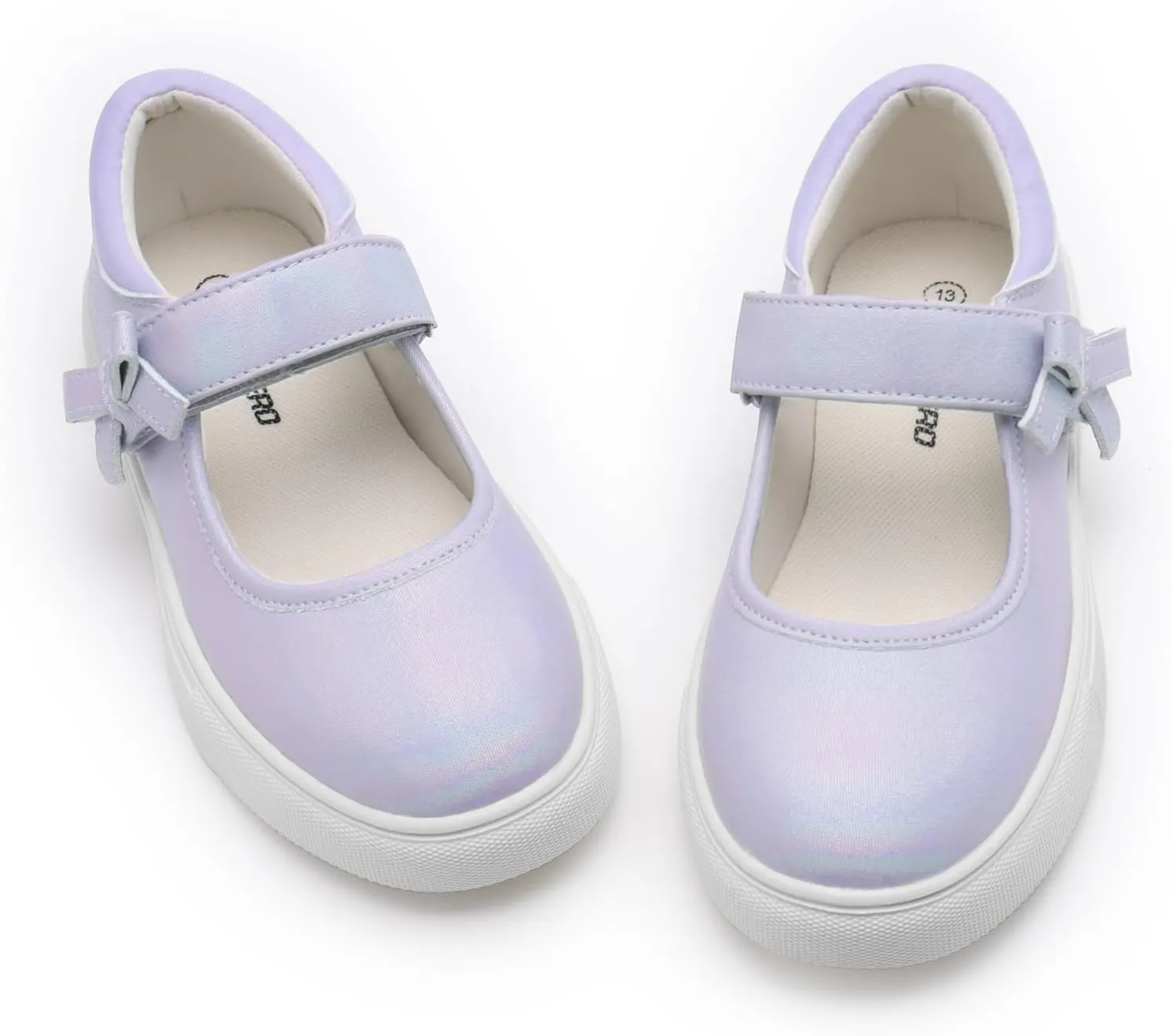 Rihero Girls Sneakers Kids School Uniform Mary Jane Shoes Casual Walking Shoes for Toddler Little Big Kids