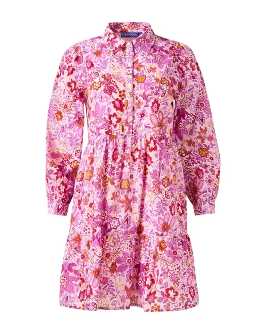 Romy Pink Print Cotton Dress