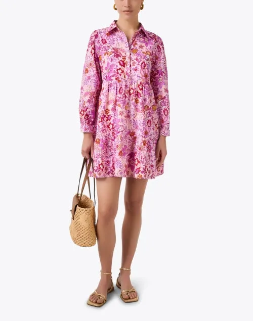 Romy Pink Print Cotton Dress