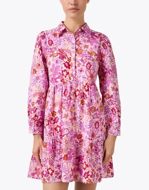 Romy Pink Print Cotton Dress