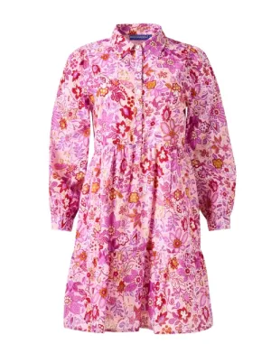 Romy Pink Print Cotton Dress