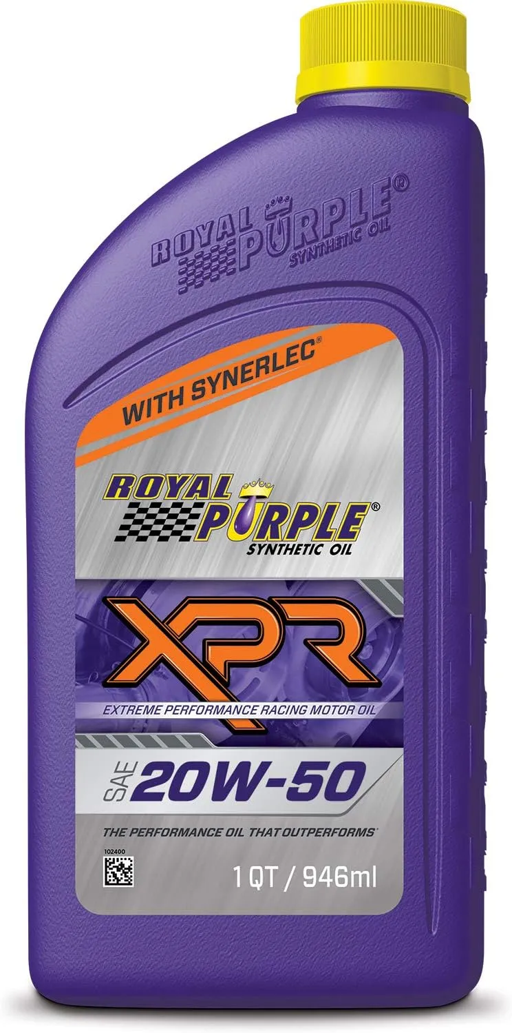 Royal Purple 01051 XPR 20W-50 Ultra-Light Extreme Performance Synthetic Racing Motor Oil -, 1 Quart (32 Ounces) (ROY01051)